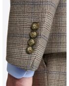 Veste de costume slim stretch à carreaux chestnut