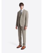 Veste de costume regular en laine taupe