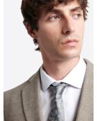 Veste de costume regular en laine taupe