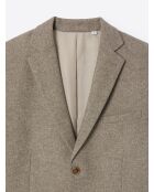Veste de costume regular en laine taupe