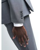 Veste coordonnable extra slim en laine gris artic