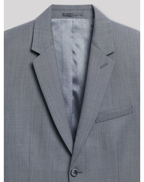 Veste coordonnable extra slim en laine gris artic