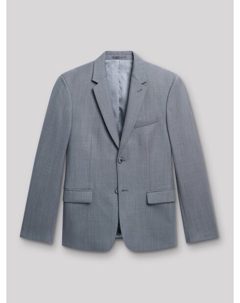 Veste coordonnable extra slim en laine gris artic