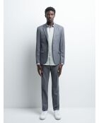 Veste coordonnable extra slim en laine gris artic