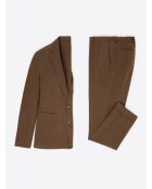 Veste de costume extraslim bistretch chestnut