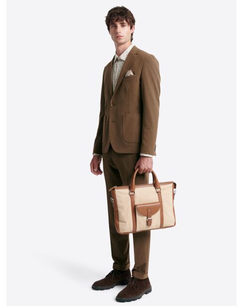 Veste de costume extraslim bistretch chestnut