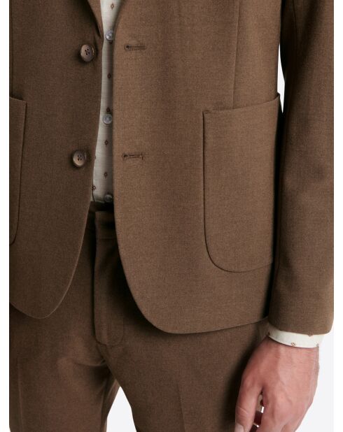 Veste de costume extraslim bistretch chestnut
