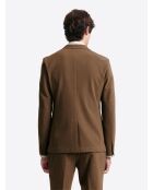 Veste de costume extraslim bistretch chestnut