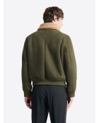 Blouson aviateur col sherpa - L'atelier vert mousse