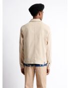 Veste casual en coton mélangé beige automne
