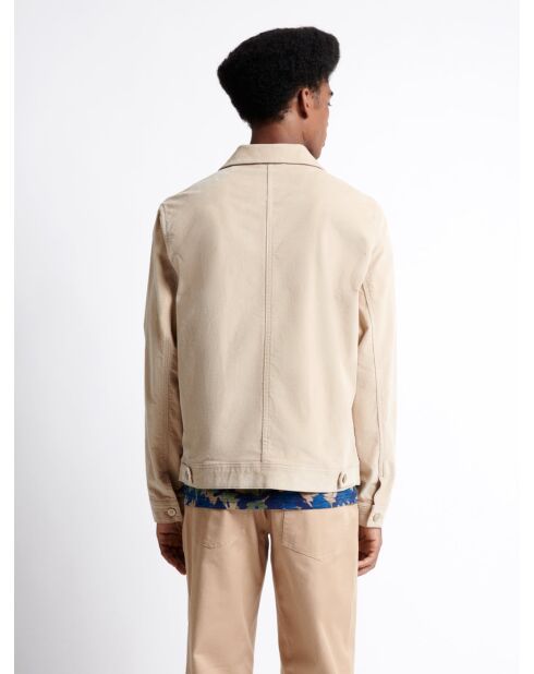 Veste casual en coton mélangé beige automne
