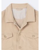 Veste casual en coton mélangé beige automne