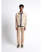 Veste casual en coton mélangé beige automne