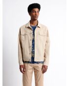 Veste casual en coton mélangé beige automne