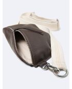 Sac banane bi-matière - L'atelier marron ours - 32x13,5x7 cm