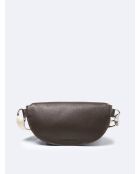 Sac banane bi-matière - L'atelier marron ours - 32x13,5x7 cm