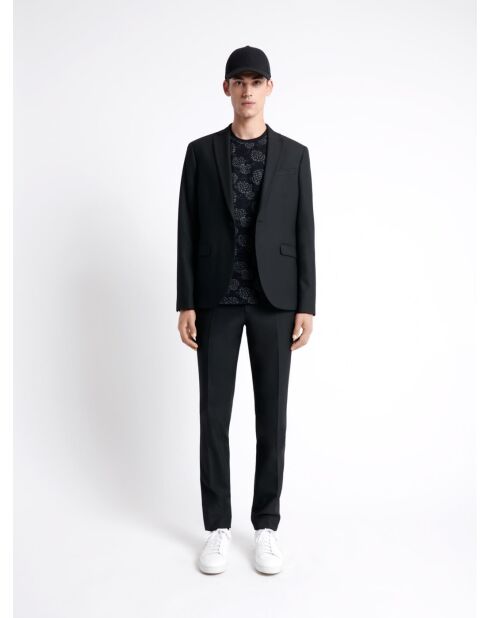 Veste de costume extraslim bistretch noire