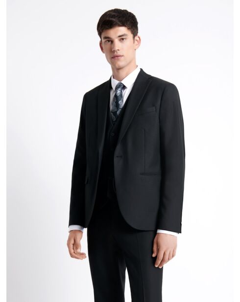 Veste de costume extraslim bistretch noire