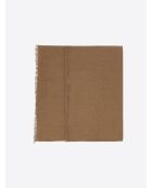 Echarpe à rayures en Coton & Lin caramel - 180x60 cm