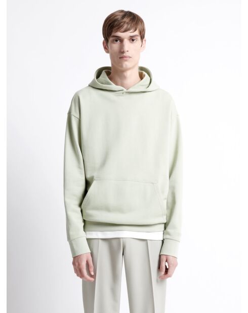 Sweat à capuche - L'atelier vert sauge