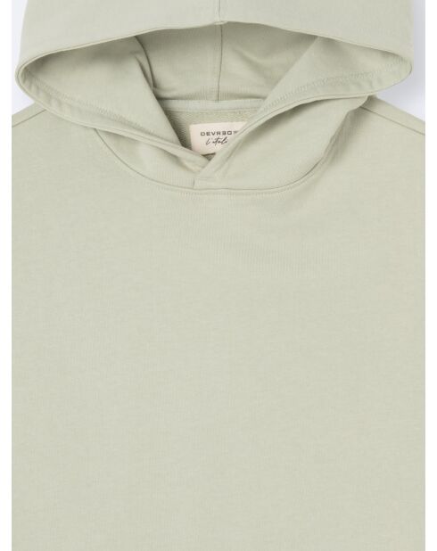 Sweat à capuche - L'atelier vert sauge
