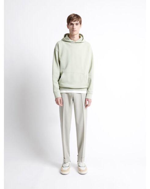 Sweat à capuche - L'atelier vert sauge