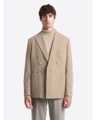 Veste de ville croisée en laine écru 2