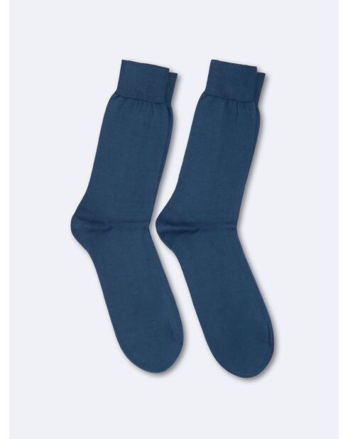 Chaussettes en coton fil d'Écosse bleu outremer