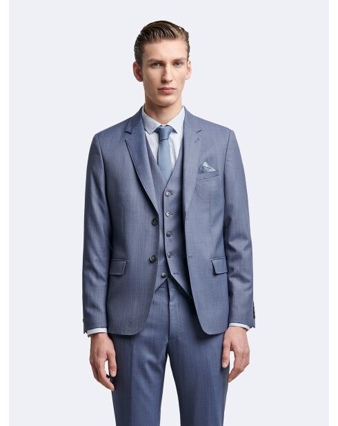 Veste de costume 100% laine bleue