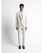 Veste de costume en 100% lin grège