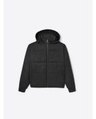 Blouson matelassé à capuche gris moyen