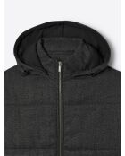 Blouson matelassé à capuche gris moyen