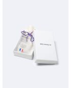 Bracelet en perles et bois beige doux