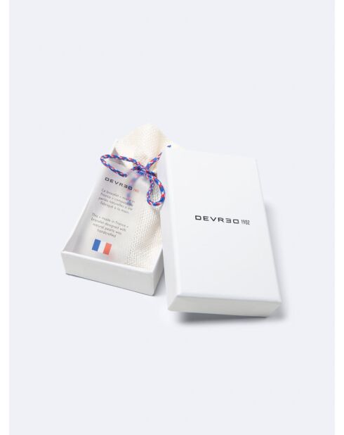 Bracelet en perles et bois beige doux