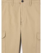 Slack uni en coton beige doux