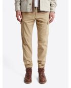 Slack uni en coton beige doux