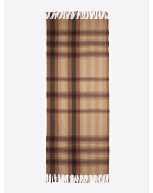 Echarpe à rayures noisette - 184x70 cm