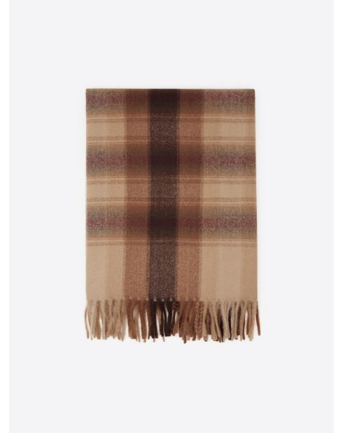 Echarpe à rayures noisette - 184x70 cm