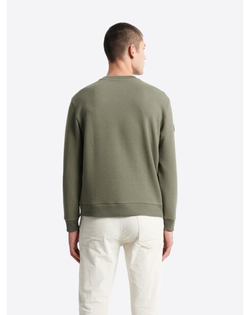 Sweat regular col rond en coton vert