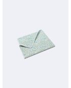 Pochette floreale in cotone - The Colonel verde celadon - 25x25 cm