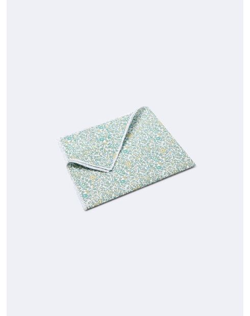 Pochette floreale in cotone - The Colonel verde celadon - 25x25 cm