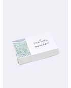 Pochette floreale in cotone - The Colonel verde celadon - 25x25 cm