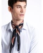 Echarpe à motif géométrique blanc neige - 68x68 cm