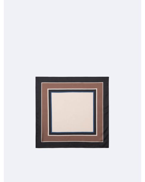 Echarpe à motif géométrique blanc neige - 68x68 cm