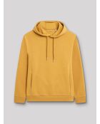 Sweat à capuche molleton curry