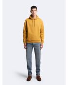 Sweat à capuche molleton curry