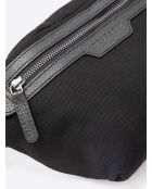 Sac banane bi-matière noir - 34x15x8 cm