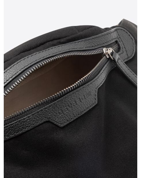 Sac banane bi-matière noir - 34x15x8 cm