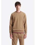 Sweat homewear d'intérieur en coton noisette