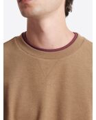 Sweat homewear d'intérieur en coton noisette